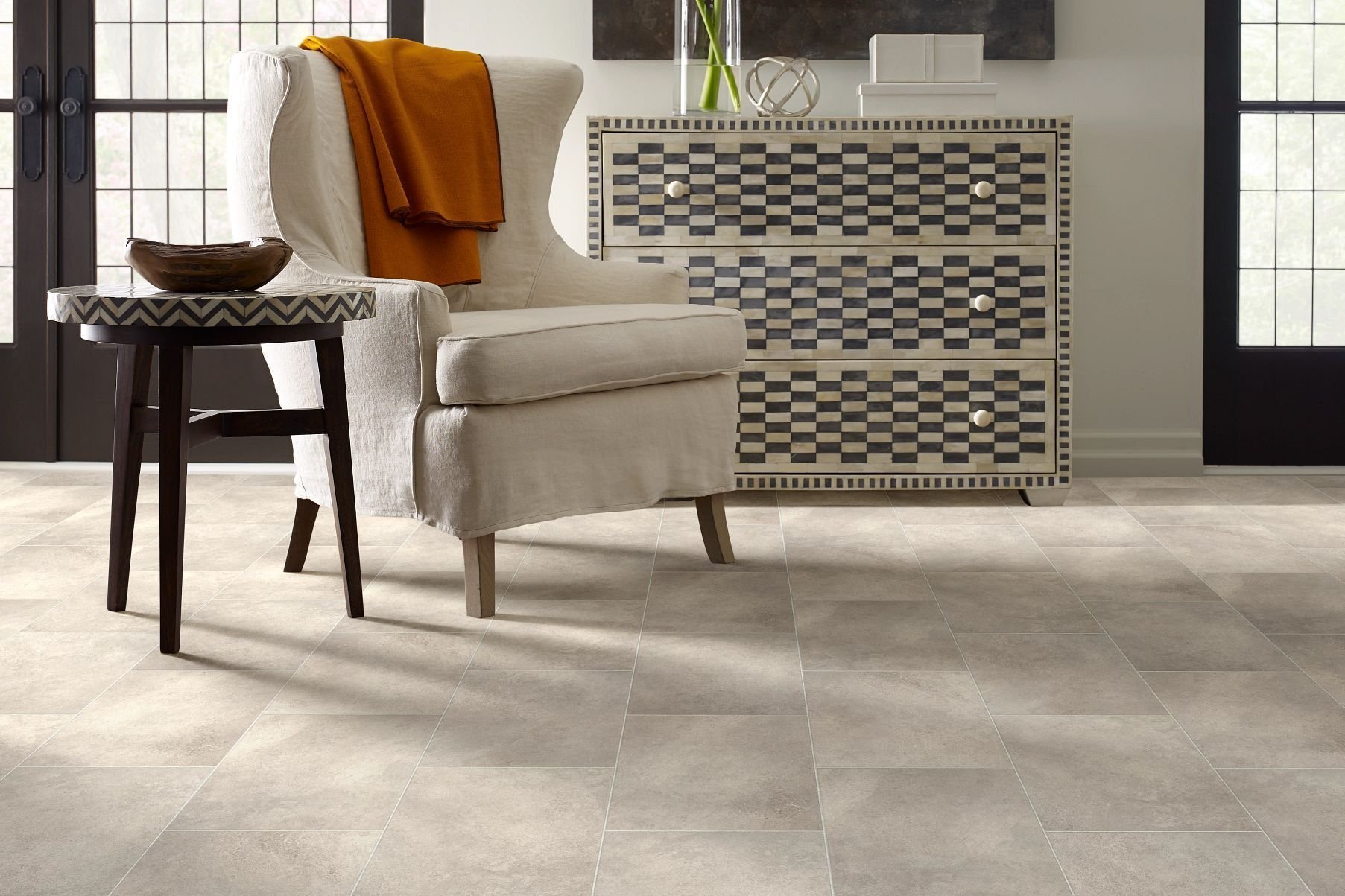 arm chair on tile floors - Classic Carpets in Midland, TX